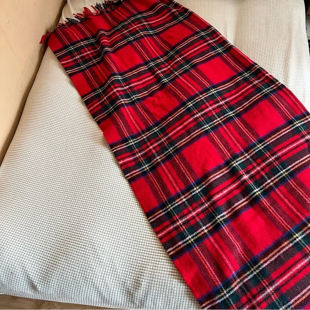 Pendleton Vintage Wool Highland Motor Robe Tartan Fringe Blanket NWT